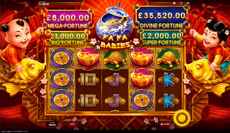 Fa Fa Babies video slot splash screen