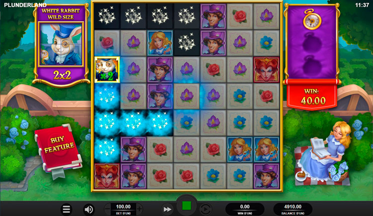 Winning combination in Plunderland slot