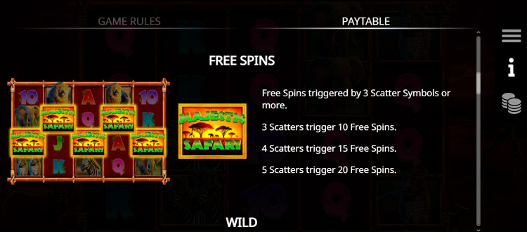 Frispins in Majestic Safari game