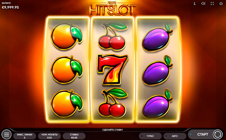 Playing field of 2021 Hit Slot machine