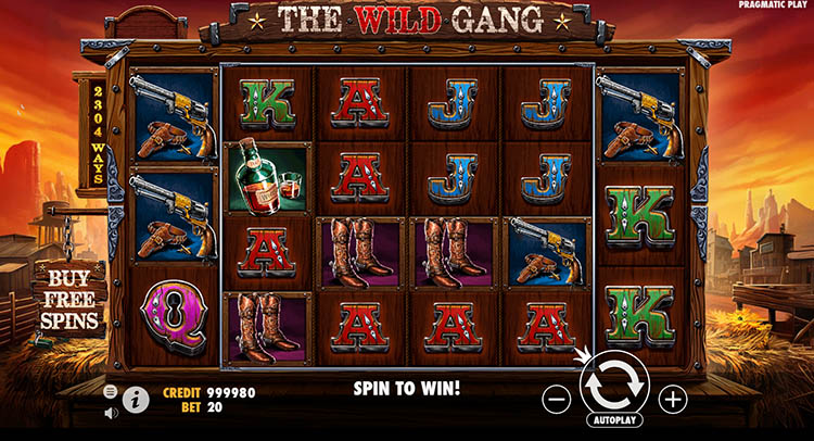 The Wild Gang playing field in basic mode