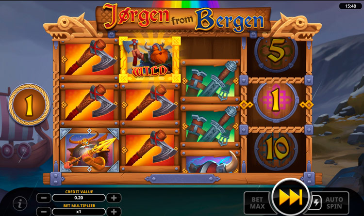 Gameplay of Jorgen from Bergen slot